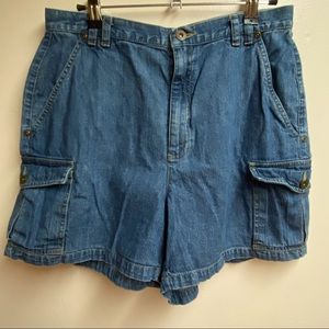 Liz Claiborne Petite Denim Cargo Shorts